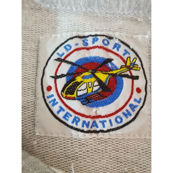 LD Sport Vintage Mens Short Sleeve Banded Polo Shirt Medium Gray - Picture 5 of 7